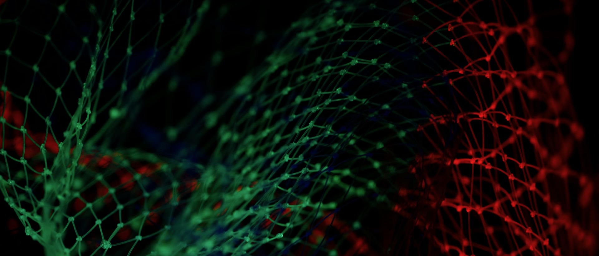 colorful nets against black background